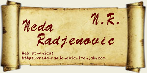 Neda Rađenović vizit kartica